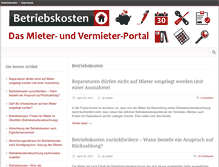Tablet Screenshot of betriebskosten.com